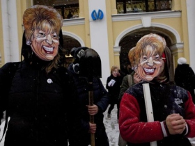 Акция анархистов в Санкт-Петербурге. Фото: ИКД