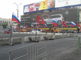 Триумфальная площадь за день до акции оппозиции. Фото Матвея Крылова.