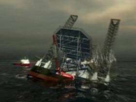 Тонущая буровая станция "Кольская". Фото с сайта http://newsru.com Тонущая буровая станция "Кольская". Фото с сайта http://newsru.com