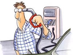 Рост цен на бензин. Карикатура: drive2.ru