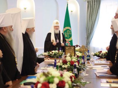 Заседание синода РПЦ МП в Минске, 15.10.18. Фото: БелТА/ТАСС Заседание синода РПЦ МП в Минске, 15.10.18. Фото: БелТА/ТАСС