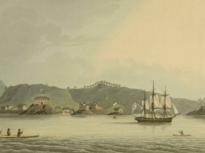 Шлюп "Нева" у берегов Аляски. Иллюстрация: ru.wikipedia.org Шлюп "Нева" у берегов Аляски. Иллюстрация: ru.wikipedia.org