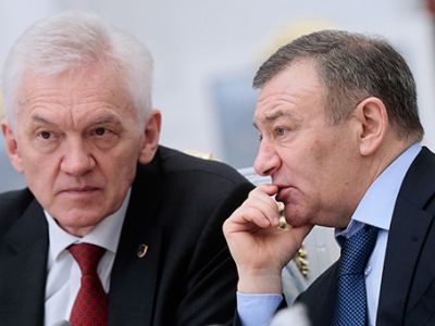 Геннадий Тимченко и Аркадий Ротенберг (слева направо). Фото: Михаил Метцель/ТАСС