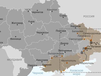 Карта захвата Украины. Фото: РБК