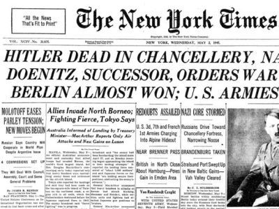 New York Times 1945 года с фотографией Гитлера. Фото: