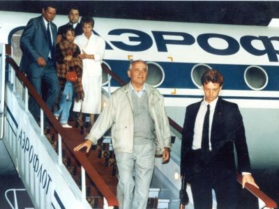 Михаил Горбачев, возвращение в Москву после провала путча ГКЧП, 22.08.1991. Фото: gorby.ru