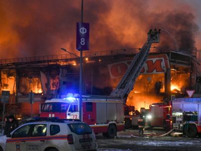 Пожар в торговом центре "Мега Химки", 9 декабря 2022 года. Фото: Максим Григорьев/?ТАСС