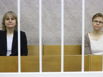 Людмила Чекина и Марина Золотова в суде, январь 2023 года. Фото: БЕЛТА