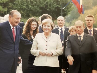 Ширак, Меркель, Путин, 2006 год. Фото: А.Дубнов Ширак, Меркель, Путин, 2006 год. Фото: А.Дубнов